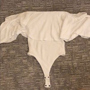 White off the shoulder bodysuit